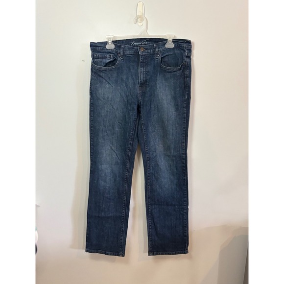 Kenneth Cole New York Men's Denim Jeans Size 36x32 Dark Wash Cotton Blend - Picture 1 of 5